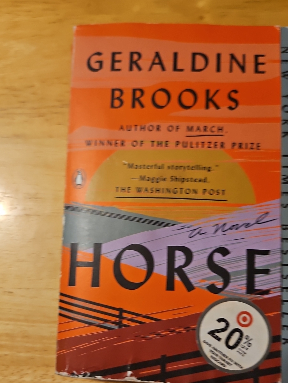 Geraldine Brooks Horse Novel Paperback Book Orange